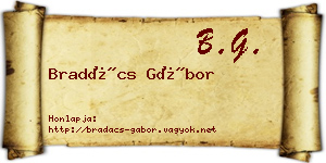 Bradács Gábor névjegykártya